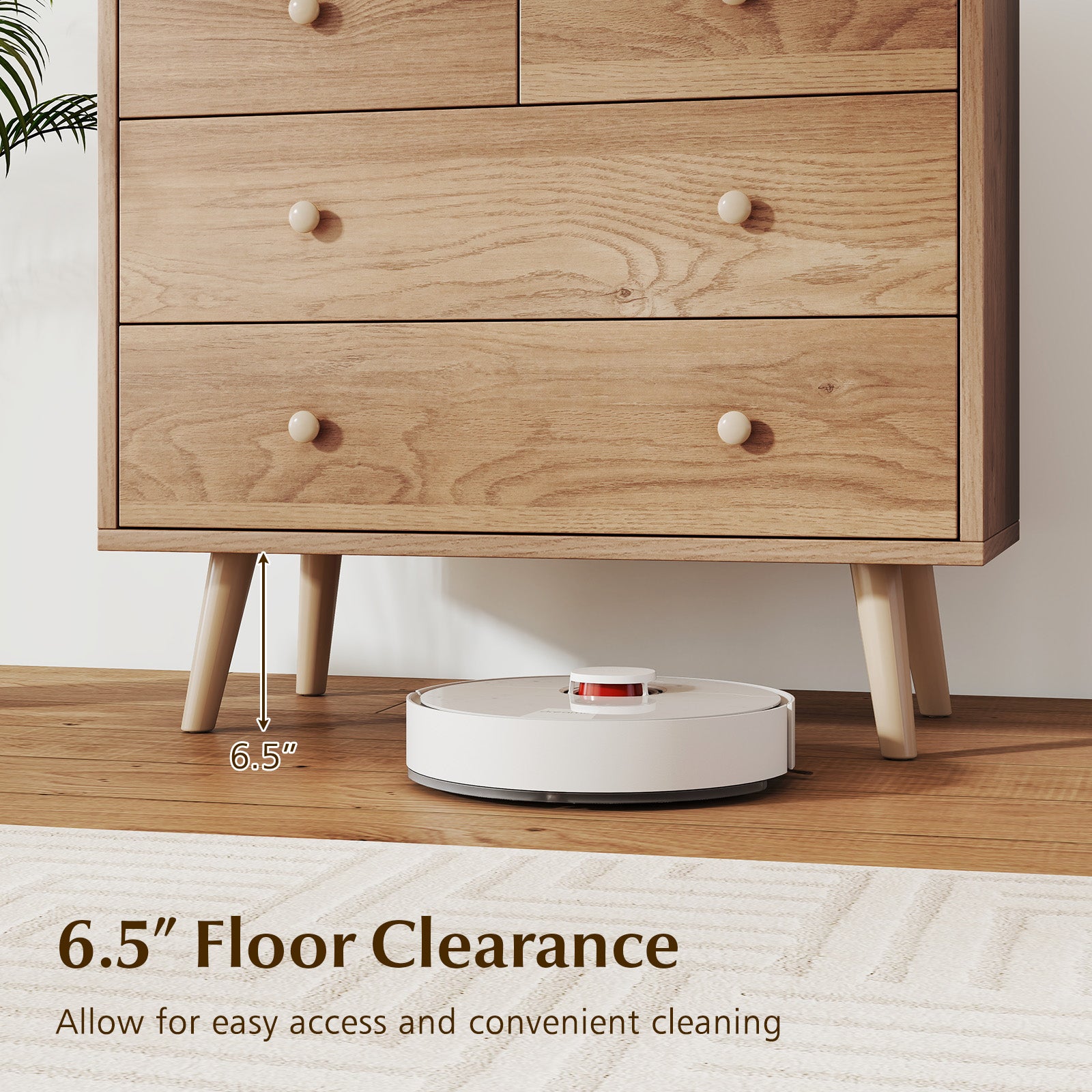 Wide Wooden Dresser with 4 Drawers for Bedroom Living Room, Natural Dressers & Chests at Gallery Canada