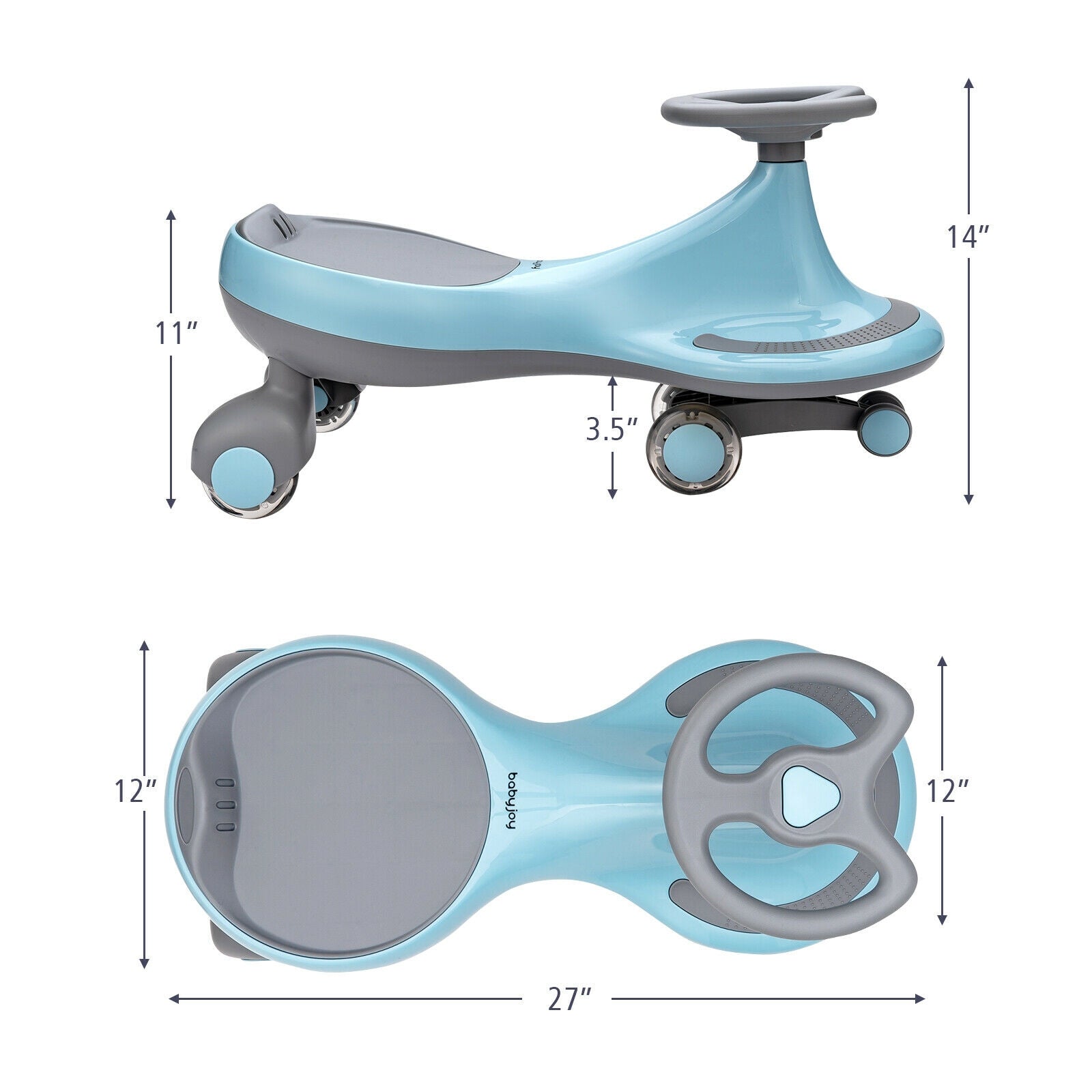 Wiggle Car Ride-On Toy With Flashing Wheels, Blue Push & Pedal Ride On Toys at Gallery Canada