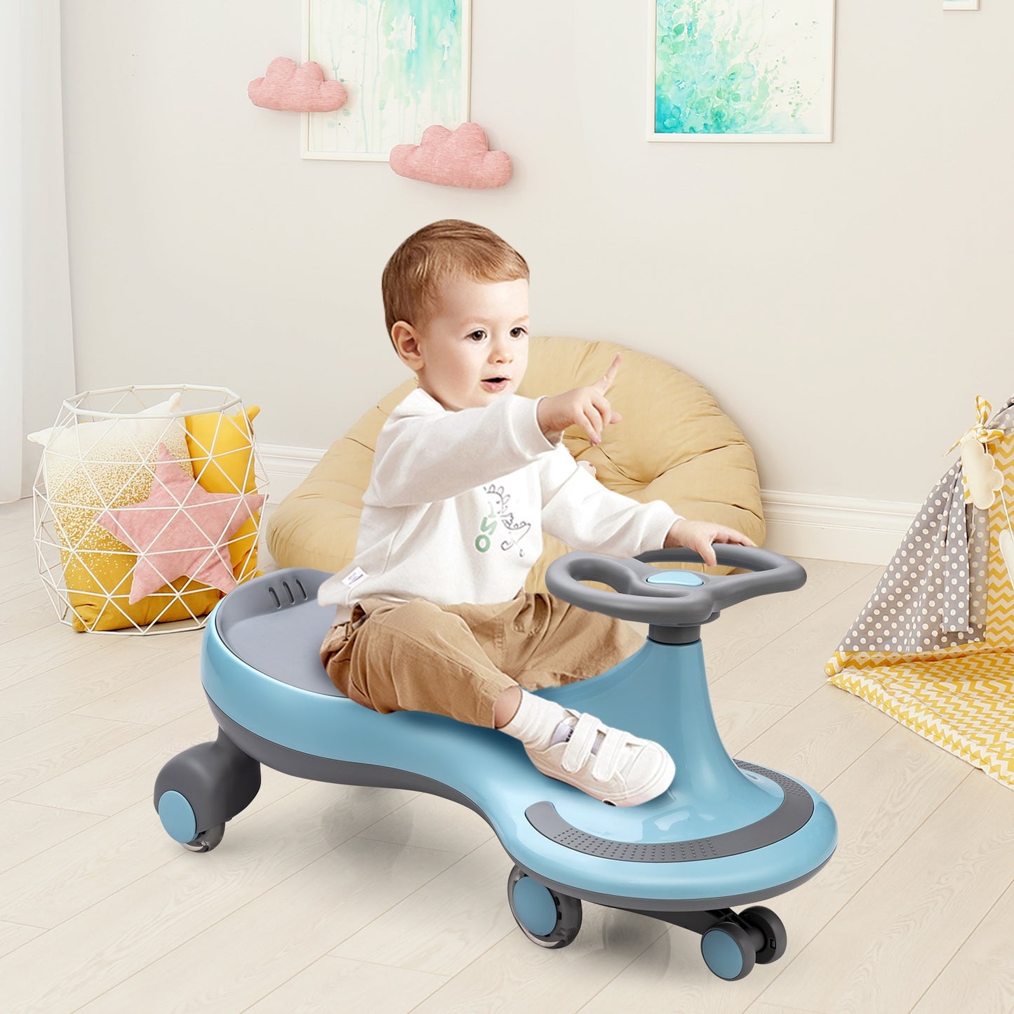 Wiggle Car Ride-On Toy With Flashing Wheels, Blue Push & Pedal Ride On Toys at Gallery Canada