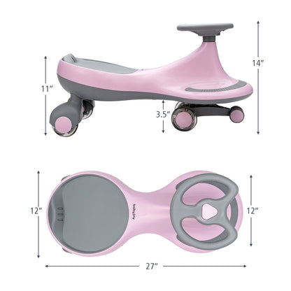Wiggle Car Ride-On Toy With Flashing Wheels, Pink Push & Pedal Ride On Toys at Gallery Canada