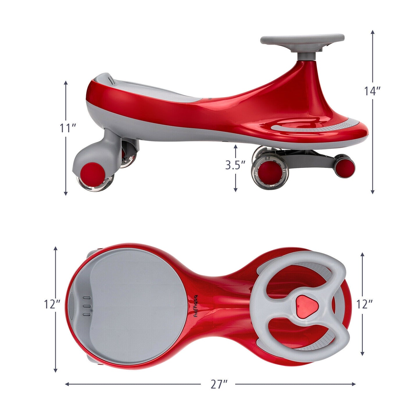 Wiggle Car Ride-On Toy, Red Push & Pedal Ride On Toys at Gallery Canada