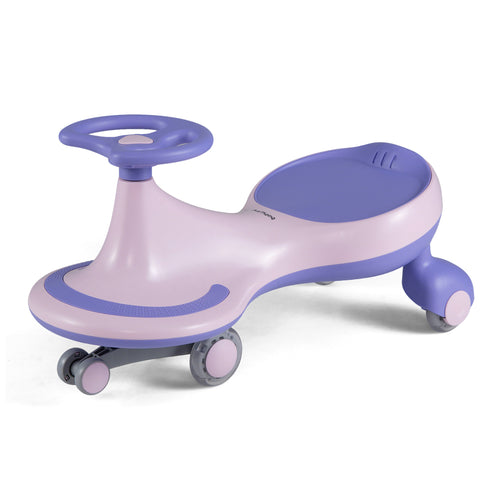 Wiggle Car Ride-On Toy, Flashing Wheels, Purple