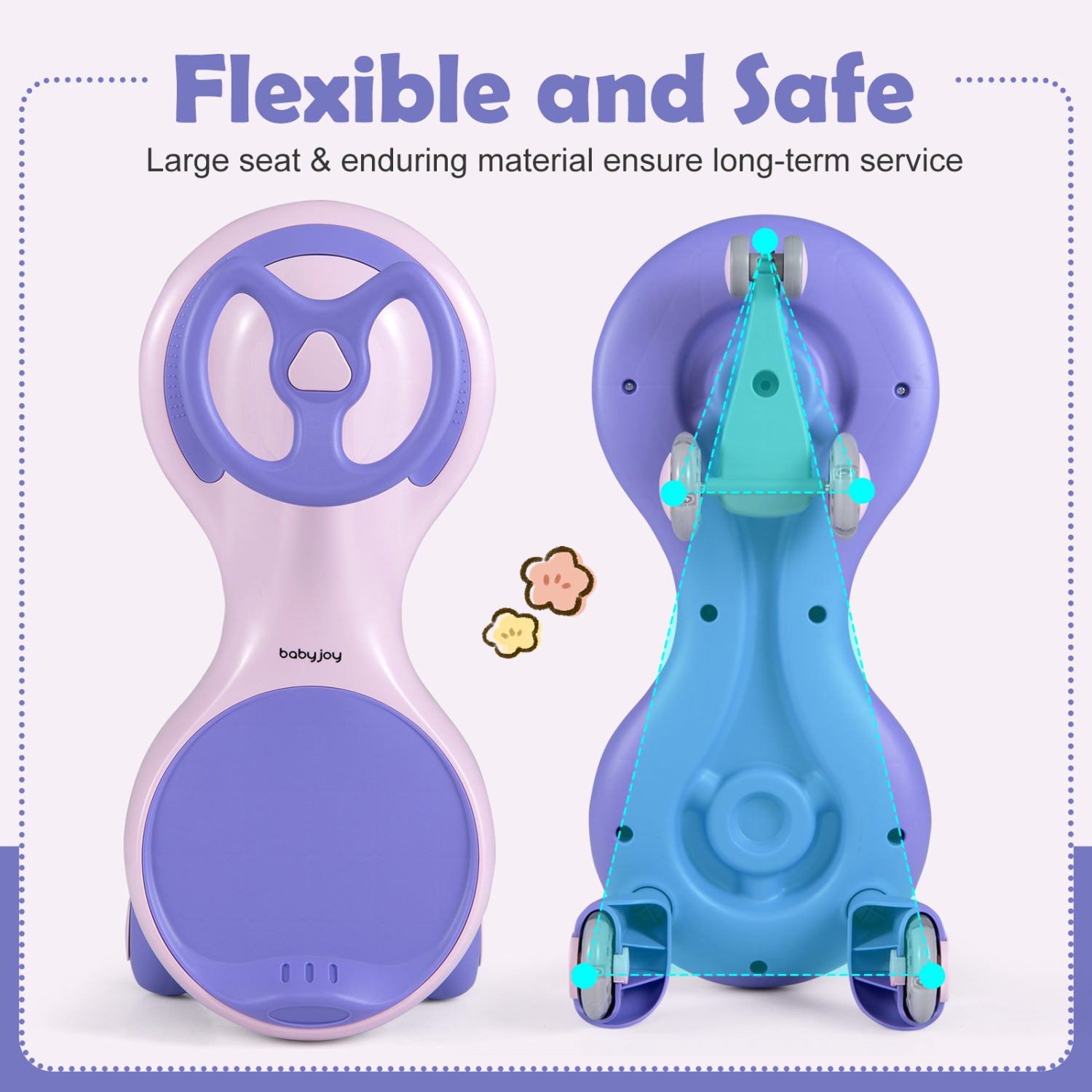 Wiggle Car Ride-On Toy, Flashing Wheels, Purple Push & Pedal Ride On Toys at Gallery Canada