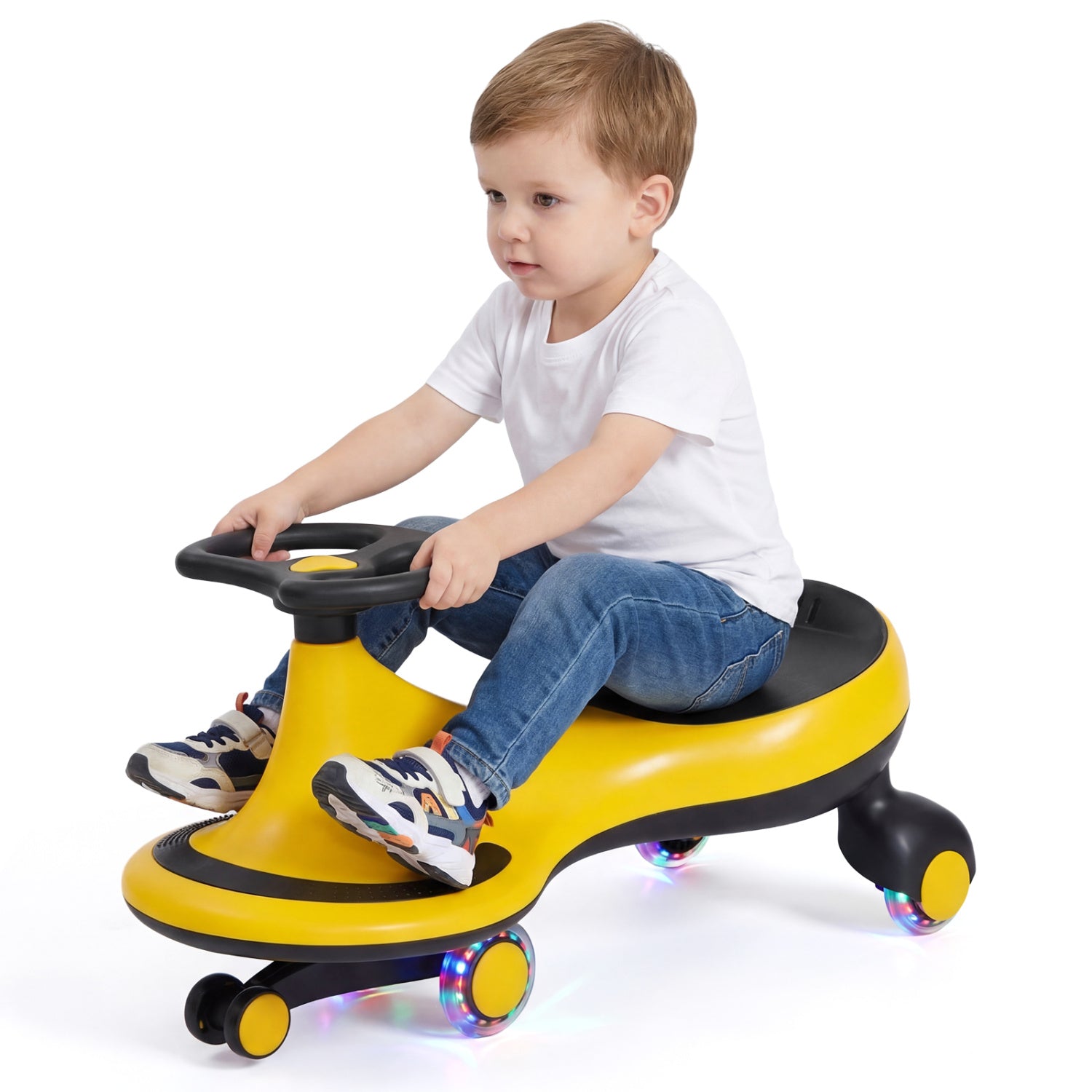 Wiggle Car Ride-On Toy, Flashing Wheels, Yellow Push & Pedal Ride On Toys at Gallery Canada