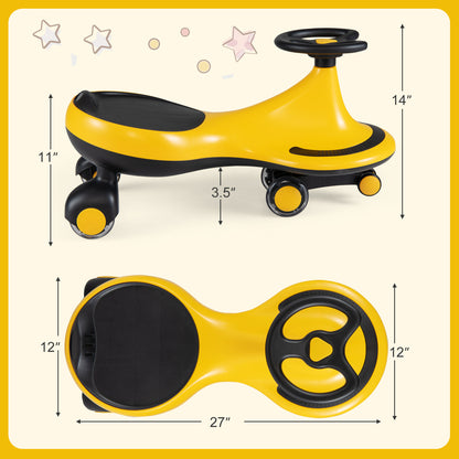 Wiggle Car Ride-On Toy, Flashing Wheels, Yellow Push & Pedal Ride On Toys at Gallery Canada