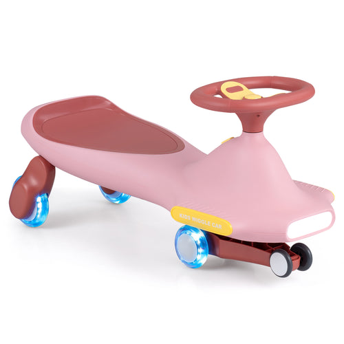 LED Wiggle Car for Kids, Indoor Outdoor, Pink