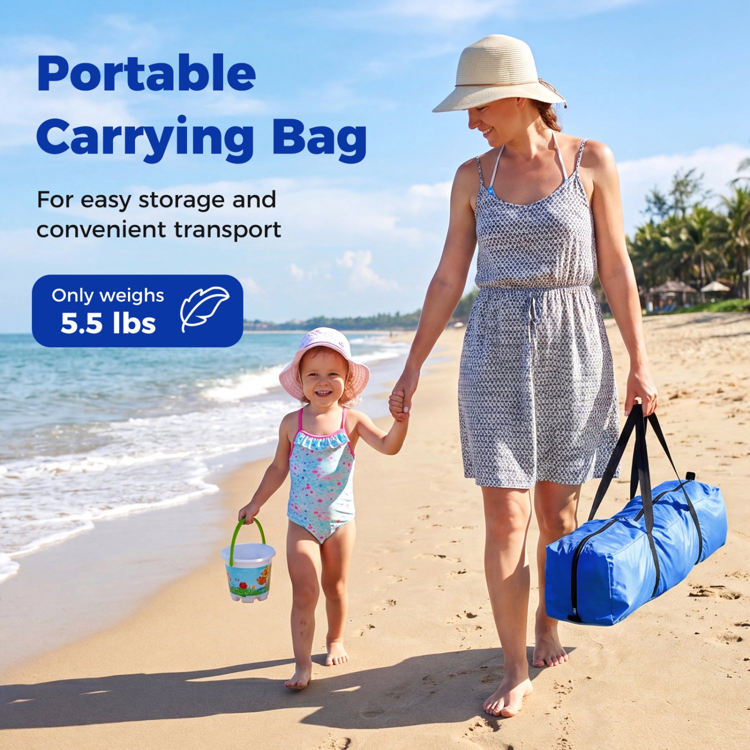 Wind Powered Beach Tent, Portable Sun Shelter Canopy, Navy Tents at Gallery Canada