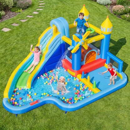 Inflatable Water Slide Park, Windmill Theme, Jumping Area, Blower Inflatable Water Slides at Gallery Canada