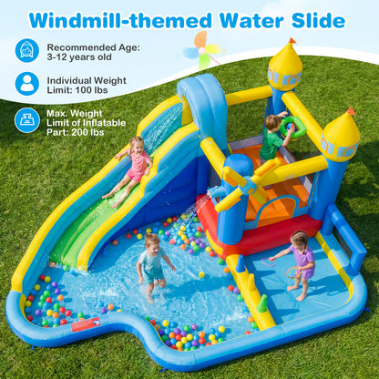 Inflatable Water Slide Park, Windmill Theme, Jumping Area, Blower Inflatable Water Slides at Gallery Canada