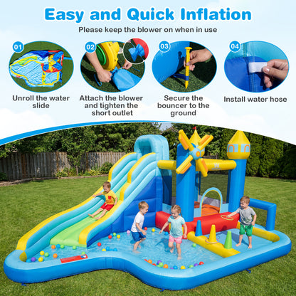 Inflatable Water Slide Park, Windmill Theme, Jumping Area, Blower Inflatable Water Slides at Gallery Canada