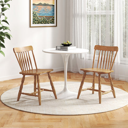 Dining Chairs Set Of 4, Curved Spindle Back, Natural Dining Chairs at Gallery Canada