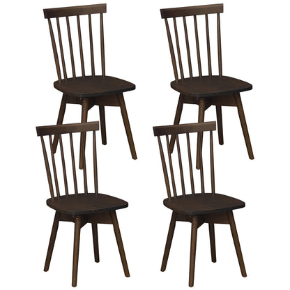 Rubber Wood Dining Chairs, Set of 4, Swivel Seat, Walnut Dining Chairs at Gallery Canada