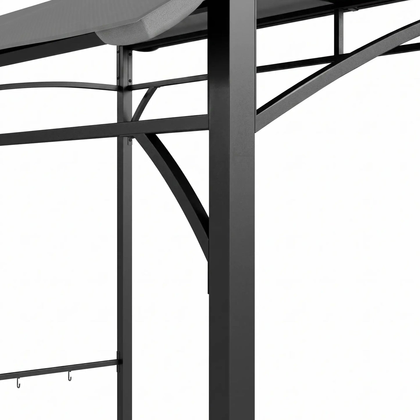 7' x 5' Charcoal Grey Garden Grill Canopy, BBQ Gazebo Tent With Steel Frame, Charcoal Grey BBQ Grill Gazebos at Gallery Canada