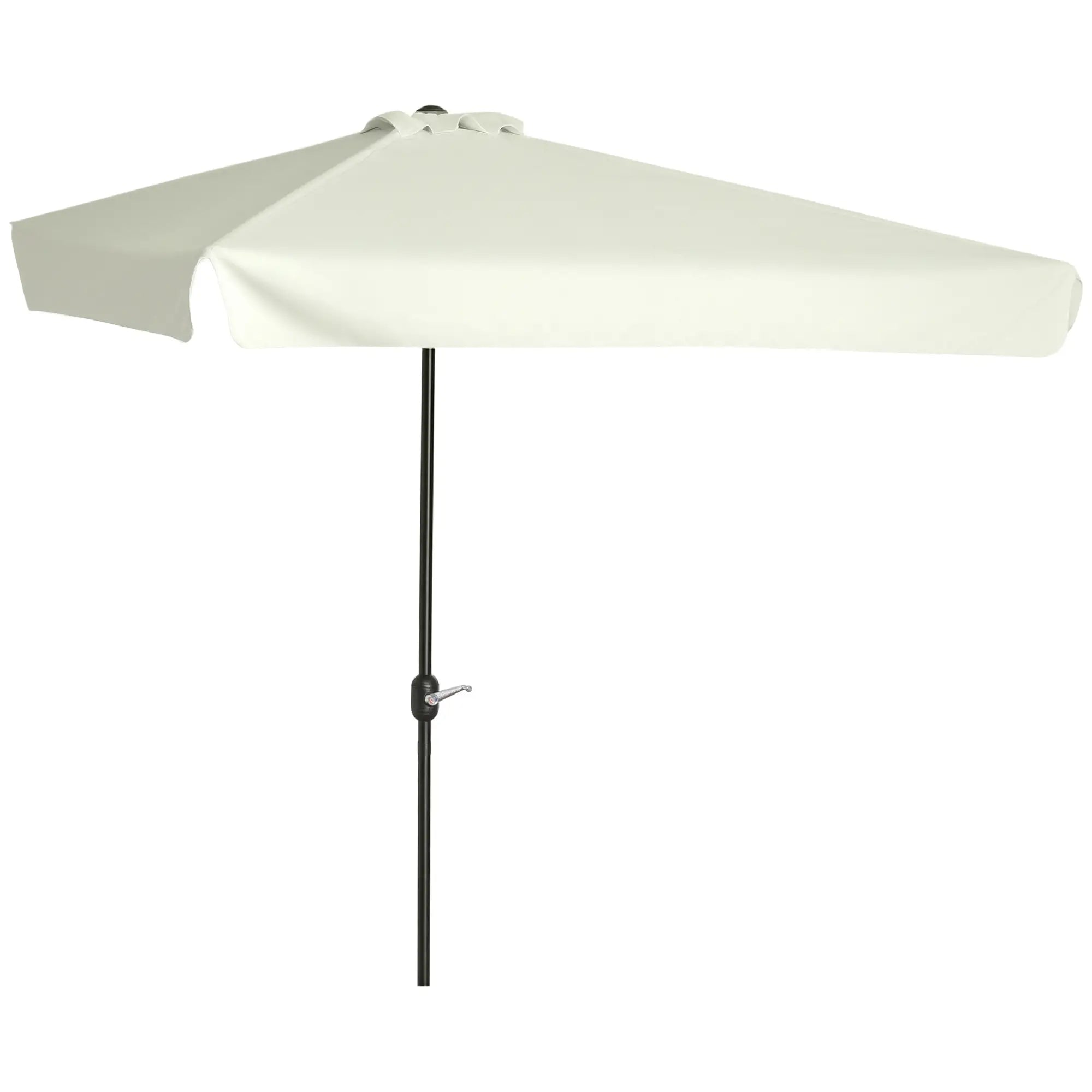 7.5ft Half Umbrella with Crank Handle, Top Vent, Cream Sun Umbrellas at Gallery Canada