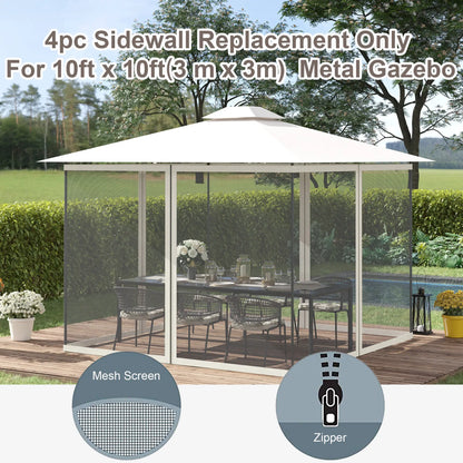 Replacement Mosquito Netting, 10' x 10', Black, White Gazebos at Gallery Canada