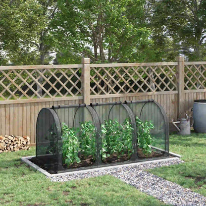 9' x 4' Crop Cage, Garden Plant Protector, 3 Zippered Doors, 4 Stakes, Black Mini Greenhouses at Gallery Canada