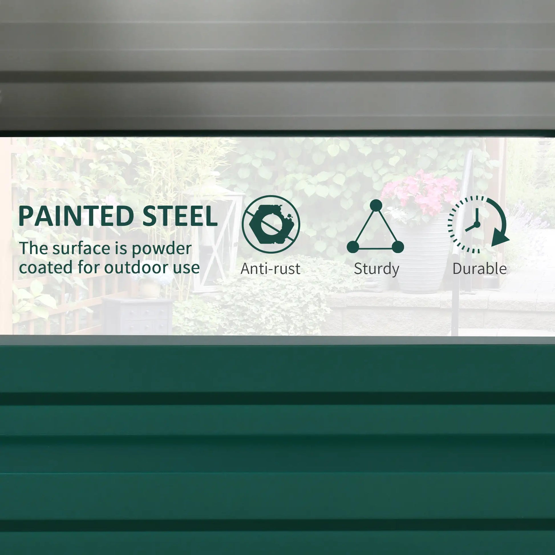 Galvanized Raised Garden Bed, Outdoor Planter Box, 4' x 2' x 1', Green Galvanized Planter Boxes at Gallery Canada