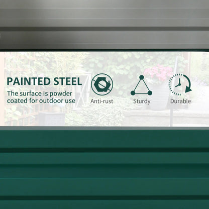 Galvanized Raised Garden Bed, Outdoor Planter Box, 4' x 2' x 1', Green Galvanized Planter Boxes at Gallery Canada