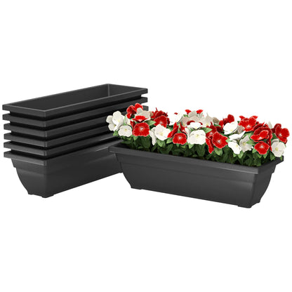 Rectangular Flower Pots, 7 Pack 23 Inches, Garden Planters, Black Garden Accessories at Gallery Canada