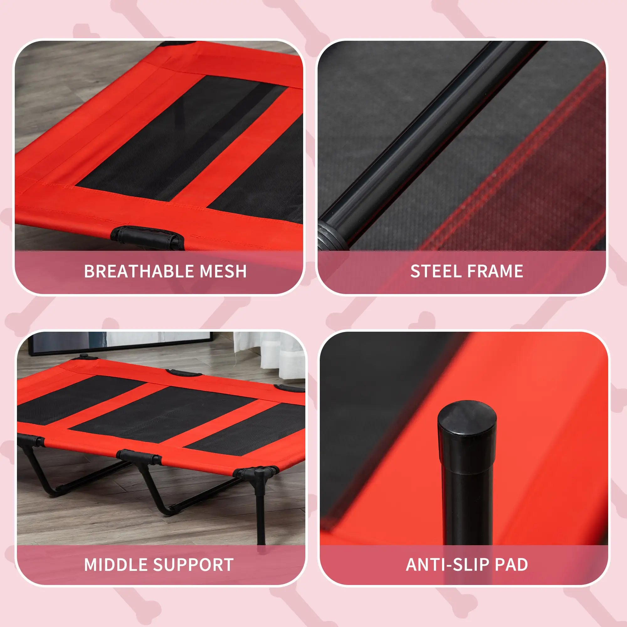 Elevated Dog Bed, Raised Dog Cot, XL 48