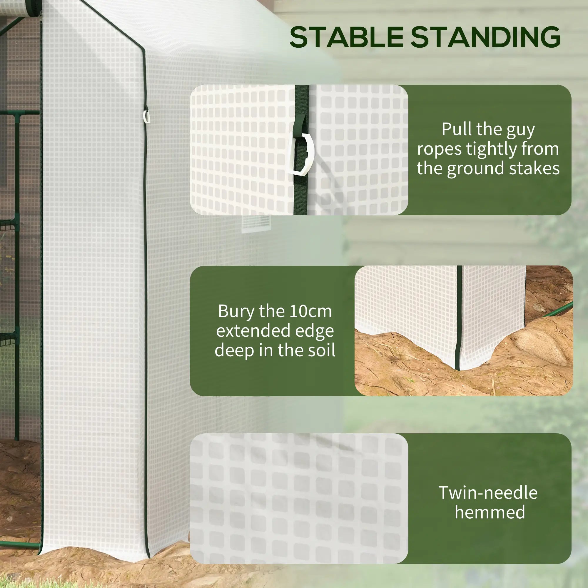 Portable Walk-In Greenhouse, 4.6' x 4.7', 2 Tier Shelves, White Walk In Greenhouses at Gallery Canada