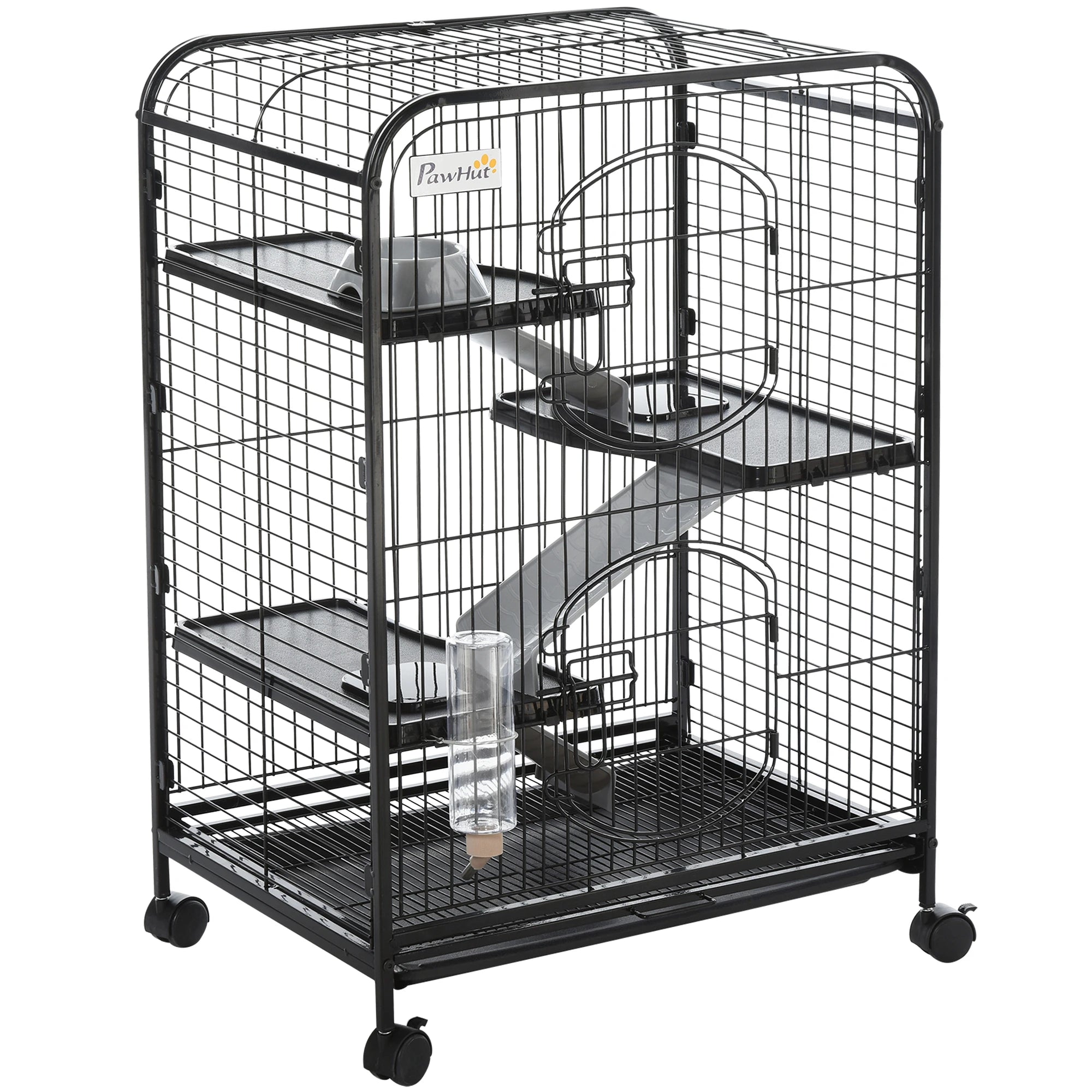 4-Tier Small Animal Cage, Rabbit Ferret Chinchilla Playpen, 24
