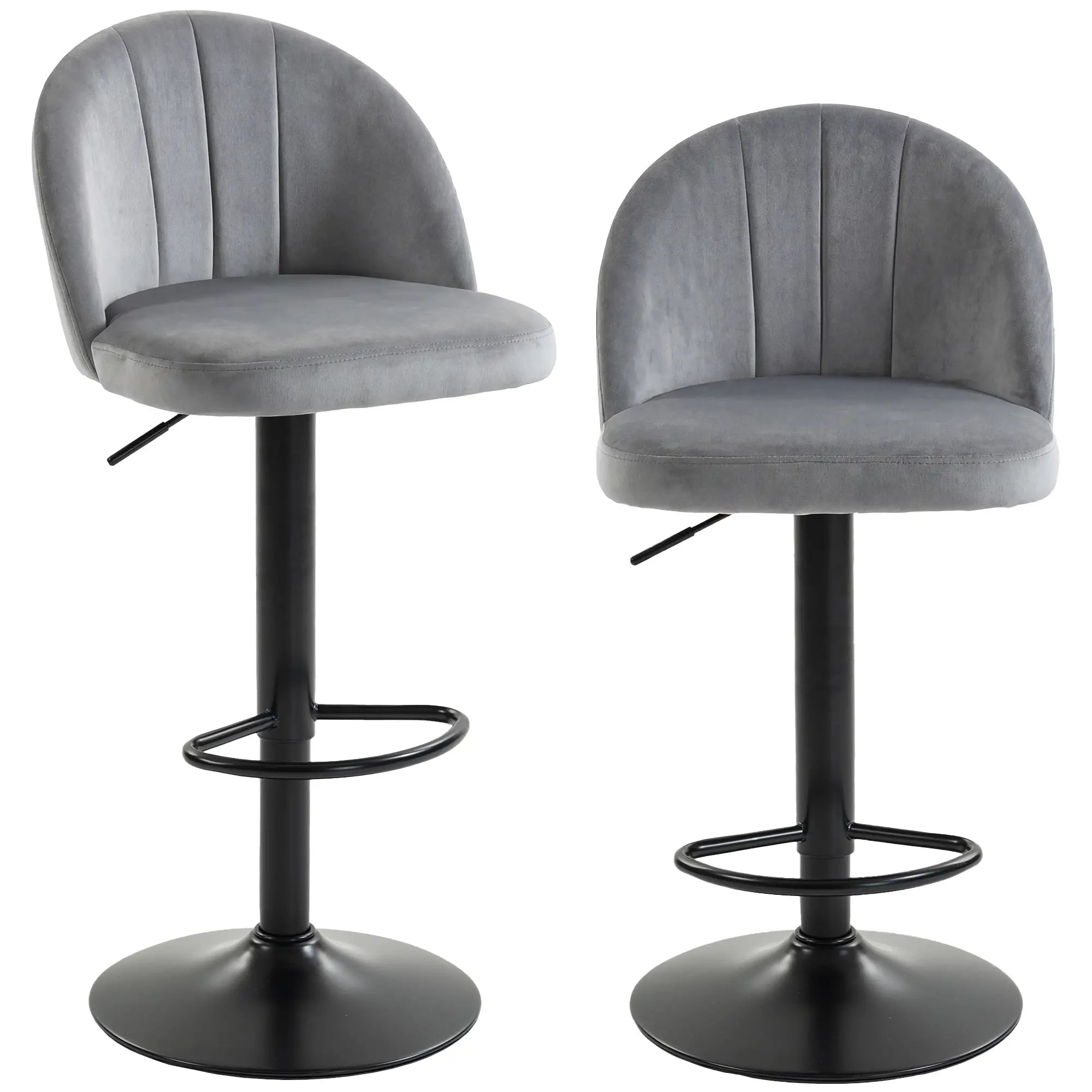 Swivel Counter Height Barstools Set of 2, Grey Bar Stools at Gallery Canada