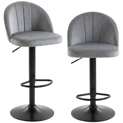 Swivel Counter Height Barstools Set of 2, Grey Bar Stools at Gallery Canada