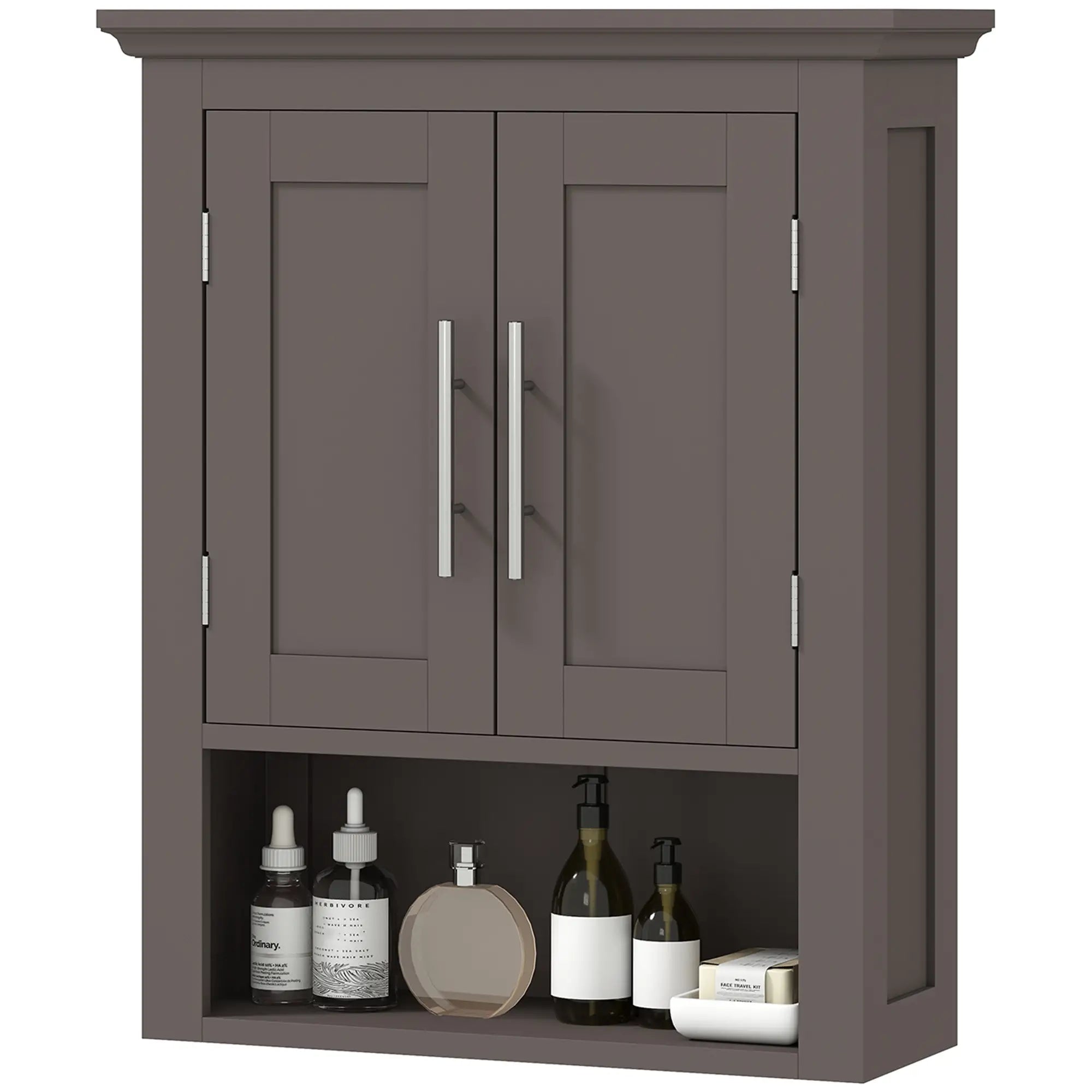 Bathroom Wall Cabinet, Medicine Cabinet with Shelf, Brown Bathroom Cabinets Brown at Gallery Canada