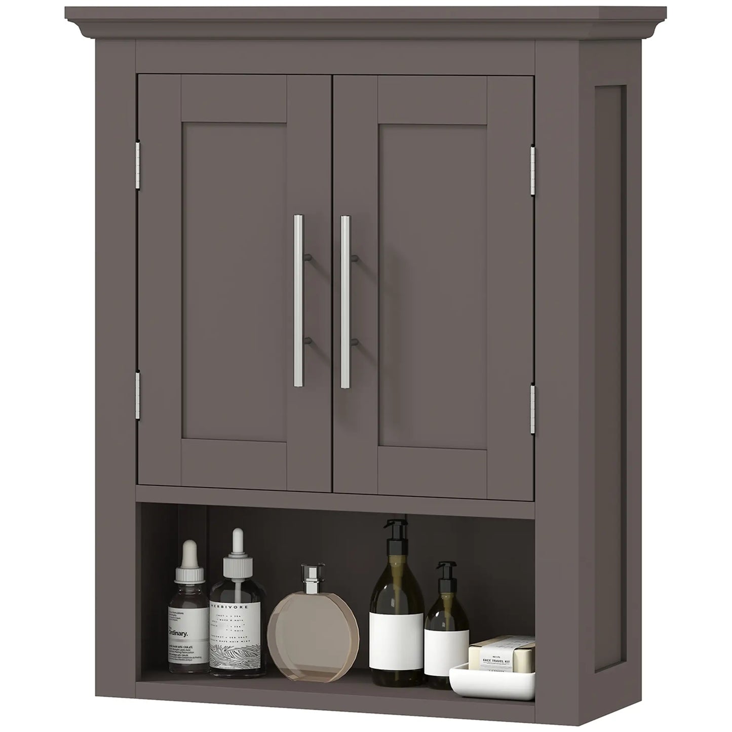 Bathroom Wall Cabinet, Medicine Cabinet with Shelf, Brown Bathroom Cabinets Brown at Gallery Canada