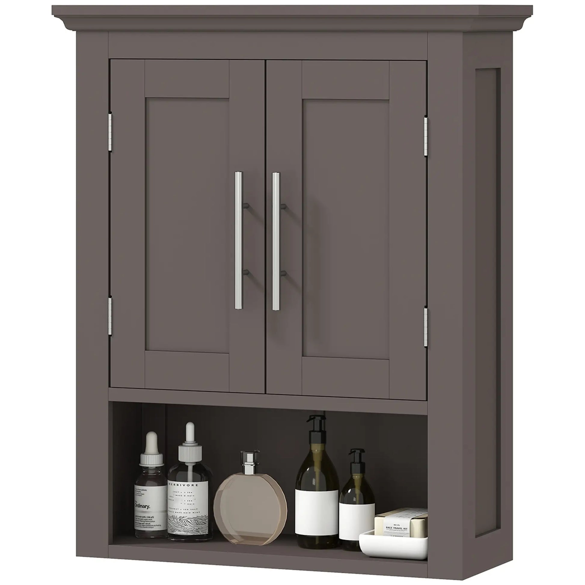 Bathroom Wall Cabinet, Medicine Cabinet with Shelf, Brown Bathroom Cabinets Brown at Gallery Canada