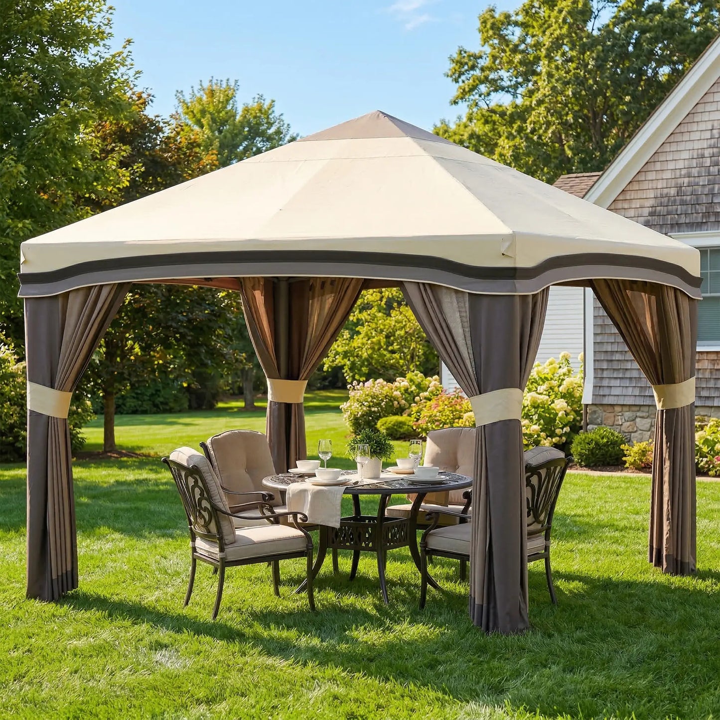 10' X 10' Pop Up Canopy With Netting, Foldable Tents, Height Adjustable Pop Up Canopies at Gallery Canada