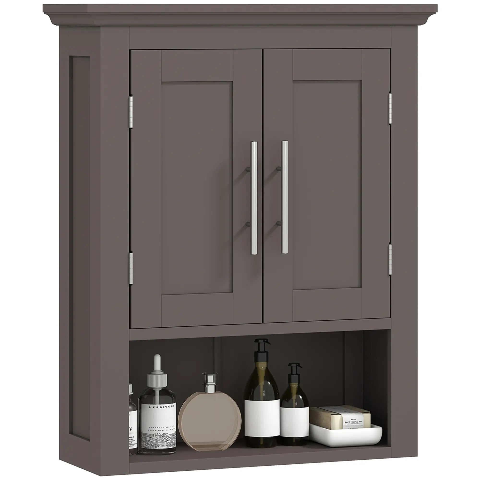 Bathroom Wall Cabinet, Medicine Cabinet with Shelf, Brown Bathroom Cabinets at Gallery Canada