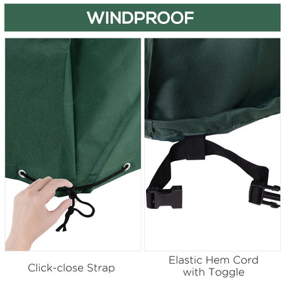 Large Patio Garden Furniture Cover, 90.6" L x 90.6" W x 27.6" H, Green Patio Furniture Covers at Gallery Canada
