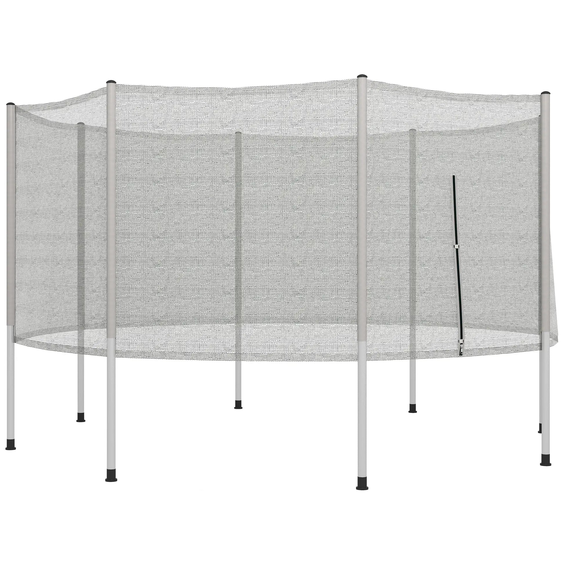 14FT Trampoline Enclosure Net with 8 Poles, Grey Trampolines at Gallery Canada