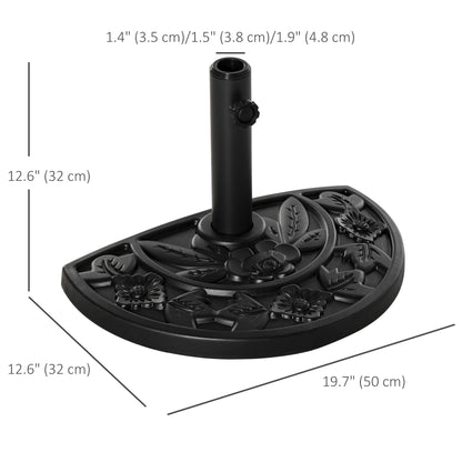 20 lb Heavy Duty Umbrella Base, Outdoor Concrete Stand, Black Umbrella Bases at Gallery Canada