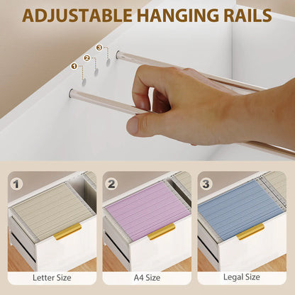 2 Drawer Lateral File Cabinet, Letter/A4/Legal Size, High Gloss White, White Office Cabinets & Cupboards at Gallery Canada