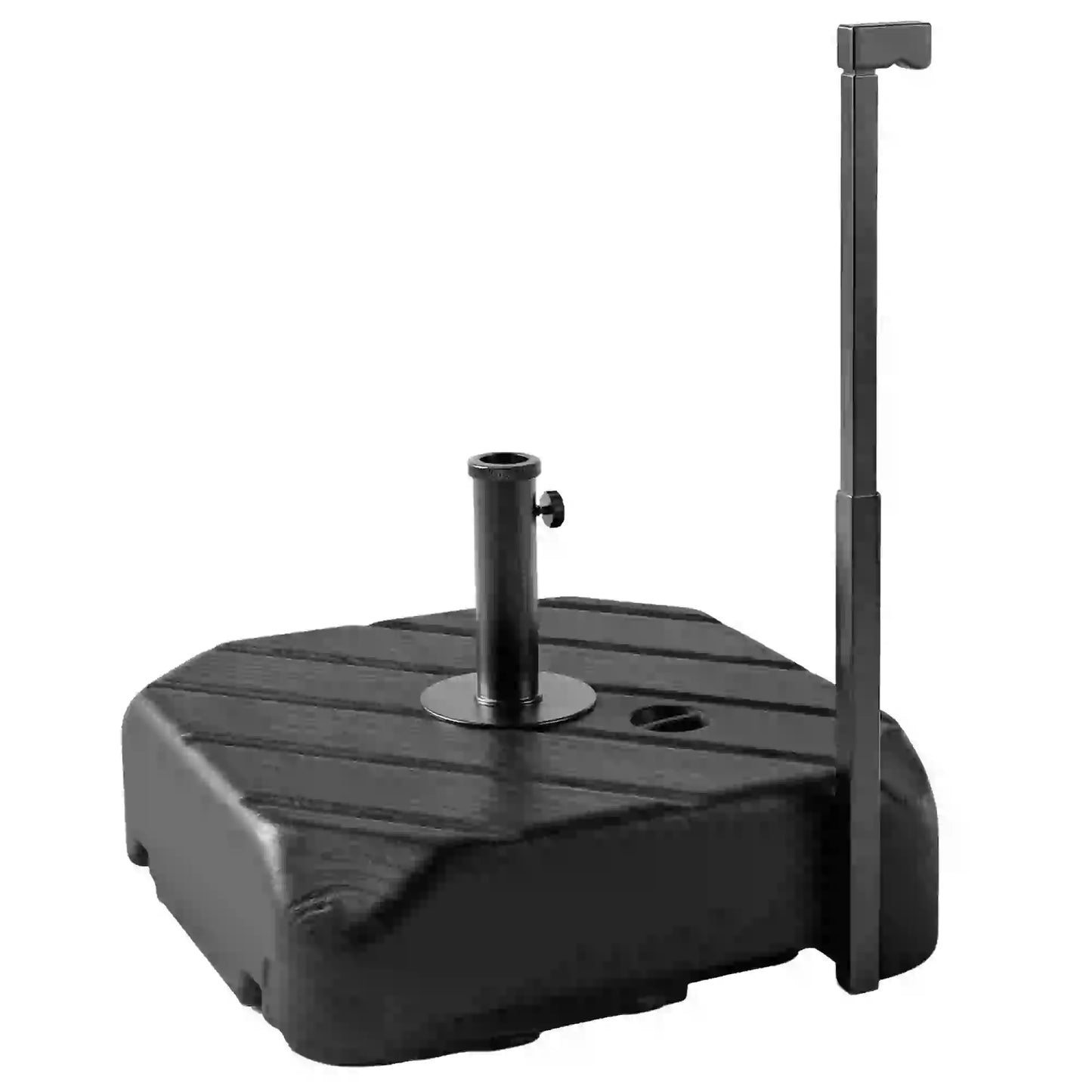 Patio Umbrella Base With Wheels, Telescopic Handle, 158 Lb Stand, Black Umbrella Bases at Gallery Canada