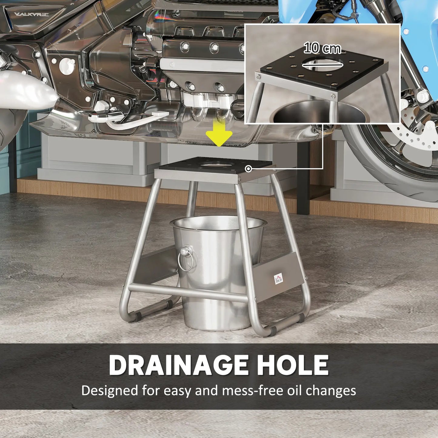 Universal Dirt Bike Stand, 1100 lbs, Detachable, Anti-Skid, Steel, Grey Automotive at Gallery Canada