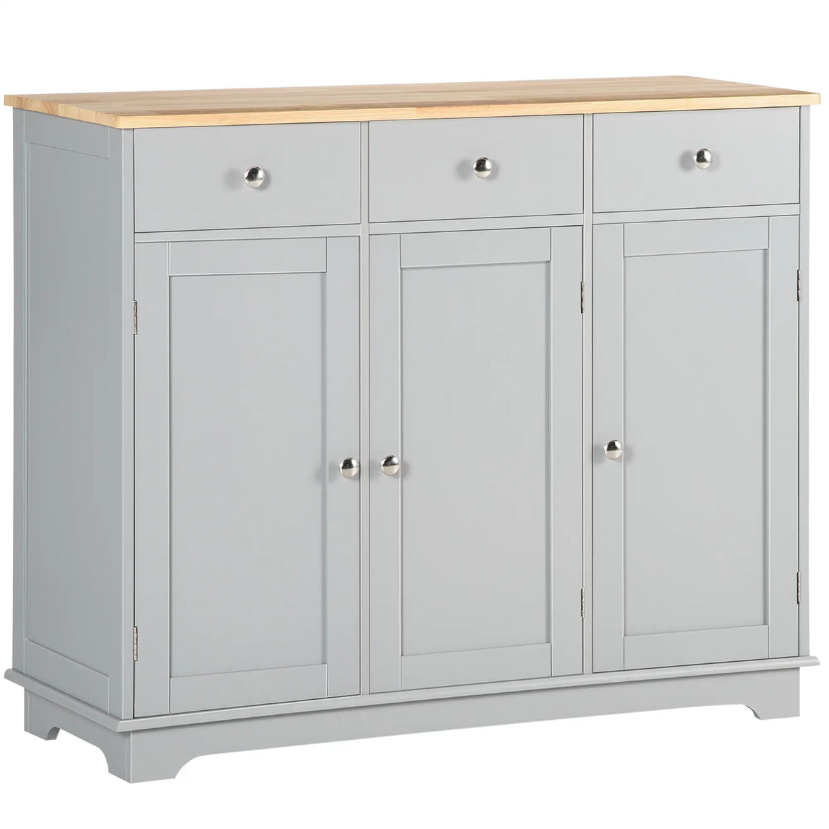 Modern Sideboard, Buffet Cabinet with Storage, Drawers, Adjustable Shelves, Grey Bar Cabinets Grey at Gallery Canada