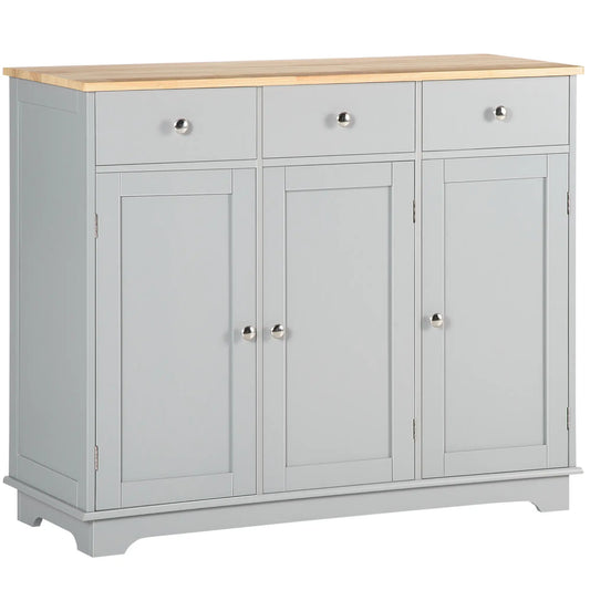 Modern Sideboard, Buffet Cabinet with Storage, Drawers, Adjustable Shelves, Grey Bar Cabinets Grey at Gallery Canada