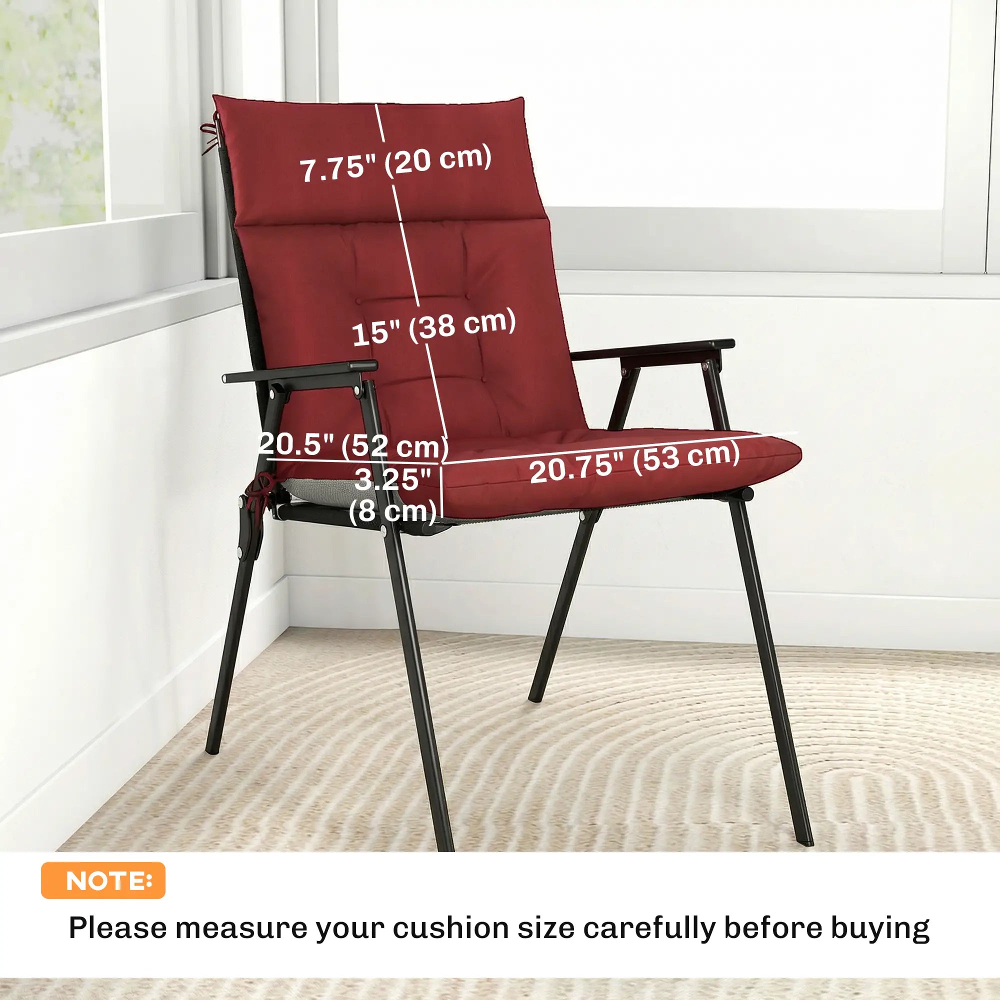 Waterproof Non-Slip Patio Chair Cushions, Set of 4, 44