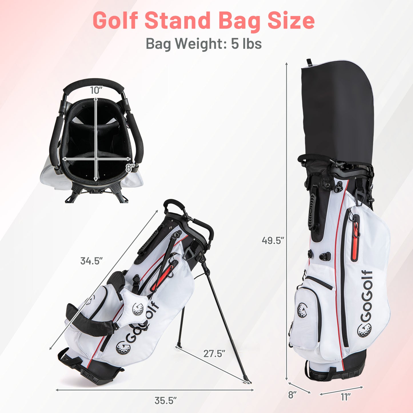 Women's Complete Golf Clubs and Bag Set with Headcovers and Putter, Red Golf at Gallery Canada