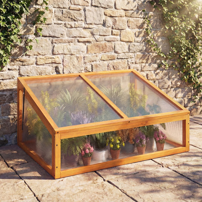 Wood Cold Frame Greenhouse Raised Planter Bed, Orange Greenhouses at Gallery Canada
