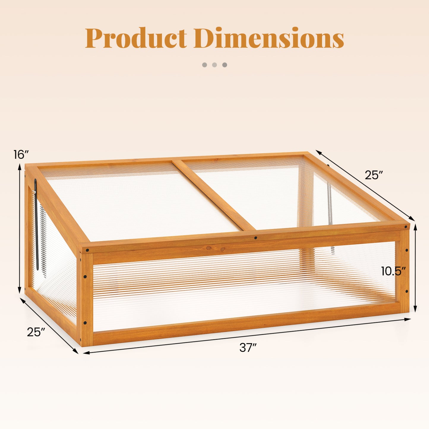 Wood Cold Frame Greenhouse Raised Planter Bed, Orange Greenhouses at Gallery Canada