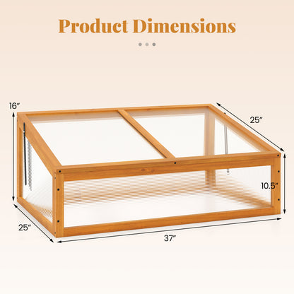 Wood Cold Frame Greenhouse Raised Planter Bed, Orange Greenhouses at Gallery Canada