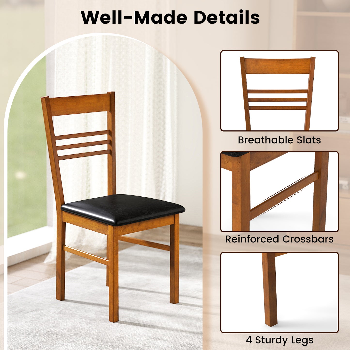 Wood Dining Chairs Set Of 2 Dining Chairs at Gallery Canada