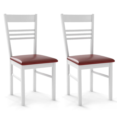 Wood Dining Chairs Set of 2, White