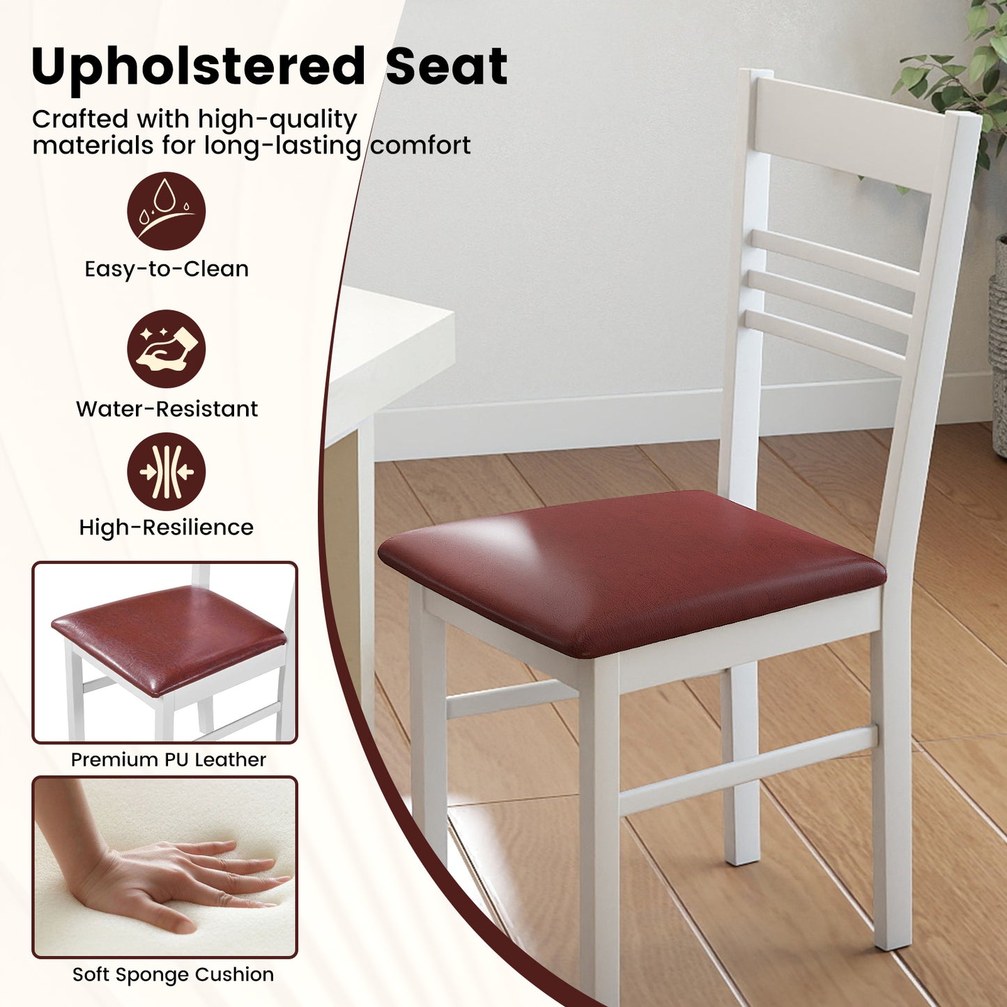 Wood Dining Chairs Set of 2, White Dining Chairs at Gallery Canada