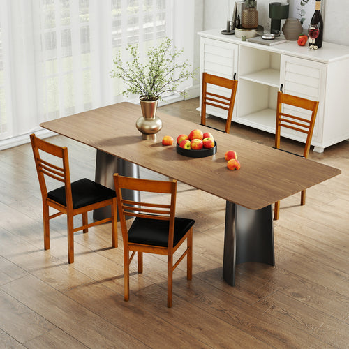 Wood Dining Chairs Set Of 4, Walnut